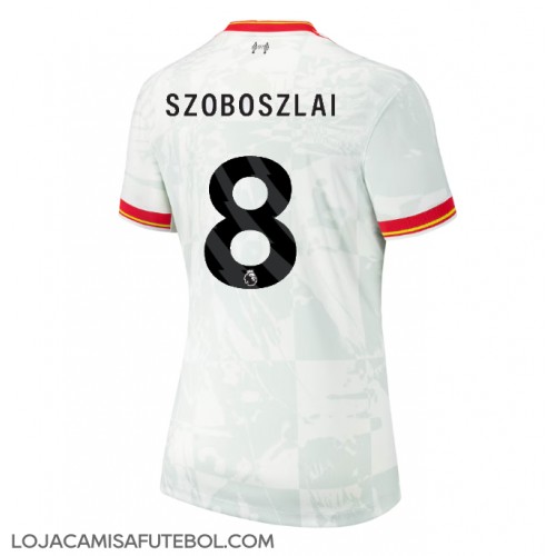 Camisa de Futebol Liverpool Dominik Szoboszlai #8 Equipamento Alternativo Mulheres 2024-25 Manga Curta